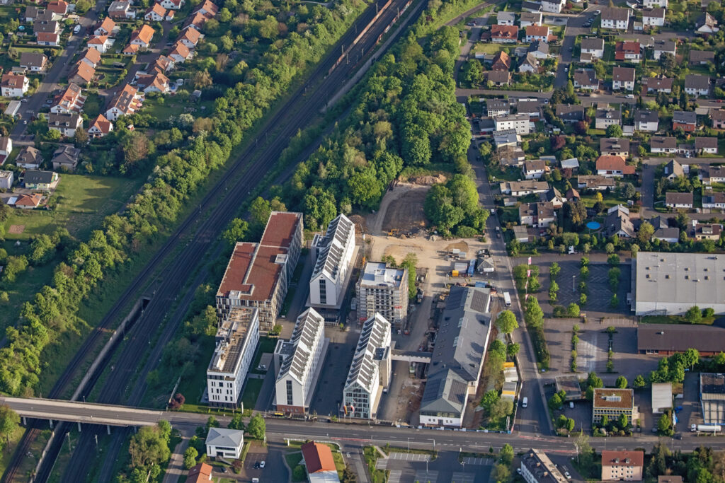 heeresbäckerei, kassel, magazinhof, denkmal, denkmalschutz, büro, architektur, niederzwehren, revitalisierung, dgn gold, wired score gold, drohne, luftbild, orthofoto