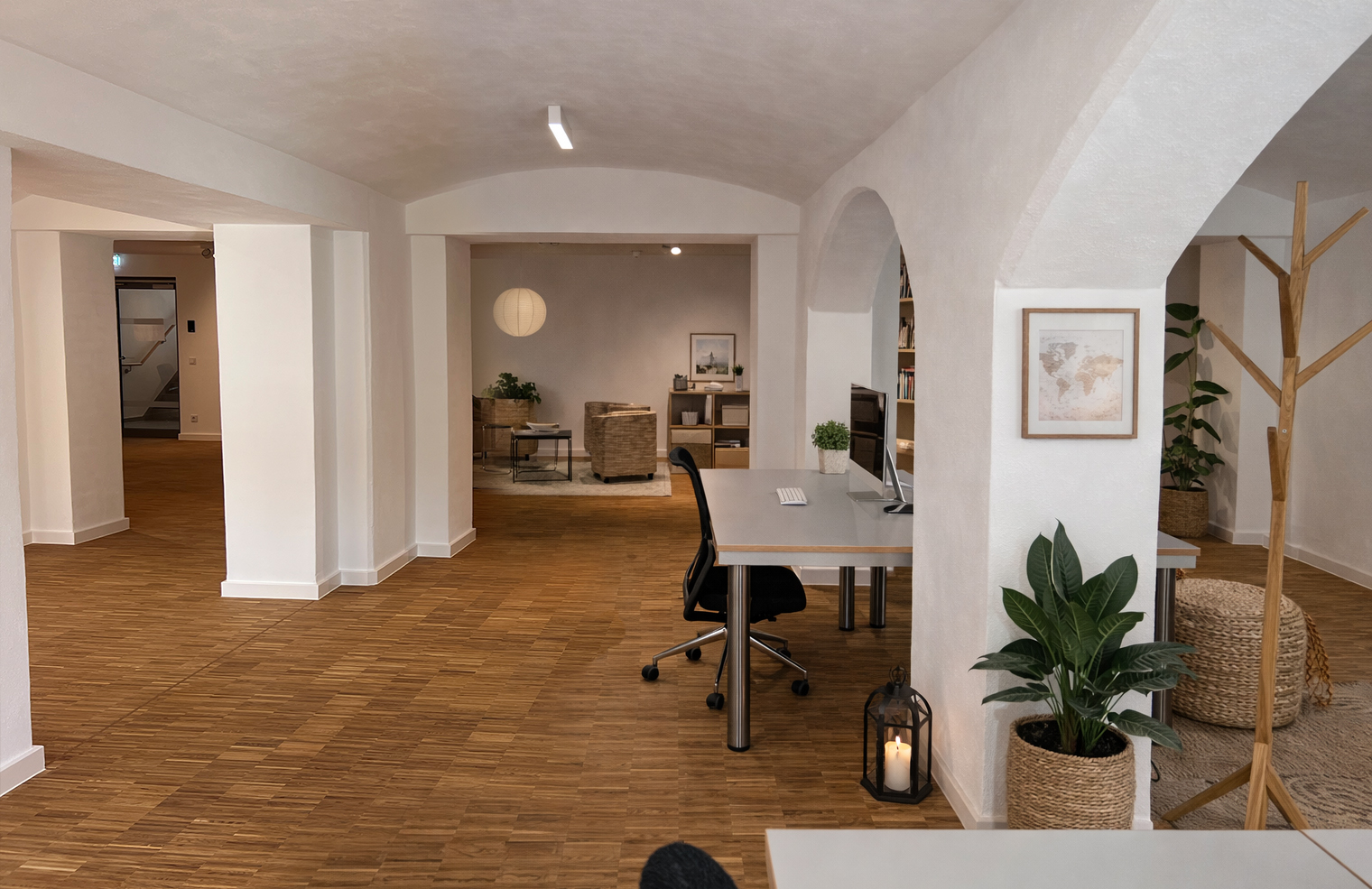 gartengeschoss, heeresbäckerei kassel, mietfläche, zu vermieten, einrichtungsbeispiel